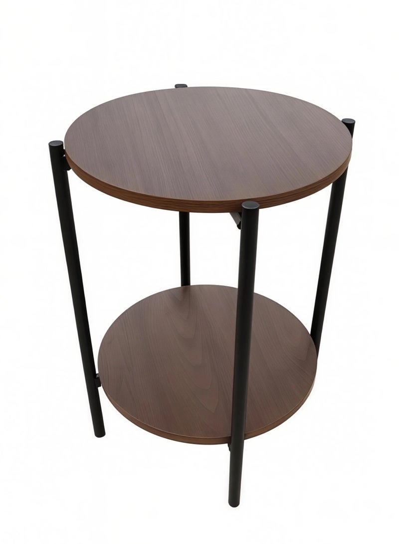 Concent Double Round Side Table – Modern Design with an Elegant Wood Finish - Image 2